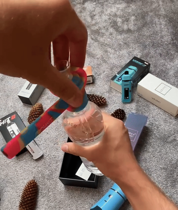PopShot Bottle-to-Bong in use